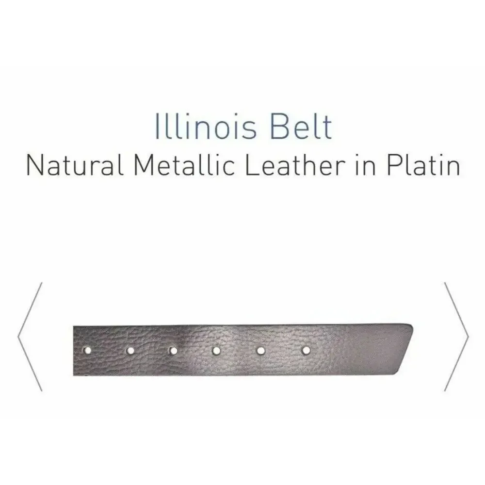 NEW WOMEN Birkenstock NWT Illinois Leather Belt SZ 30 inch metallic silvery gray